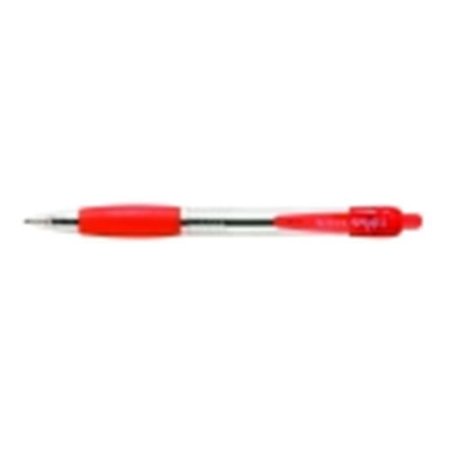SCHOOL SMART School Smart Fade Resistant Retractable Ballpoint Pen; Medium Tip; Red; Pack - 12 1400763